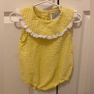 Lil Cactus gingham bubble size 6-12m.
